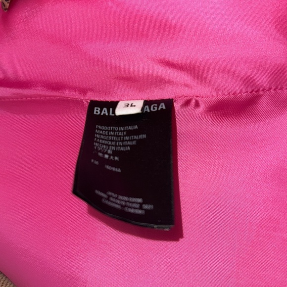 Pink Balenciaga All over oversized Logo Coat - size Small / Medium - Picture 7 of 9
